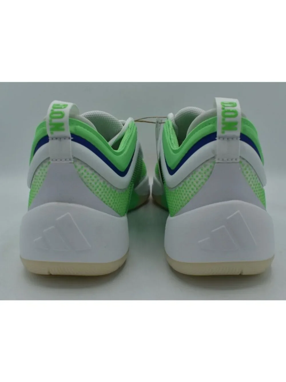 Adidas Mens Size 12 D.O.N.‎ Issue 6 White Green Blue Basketball Shoes Sneakers